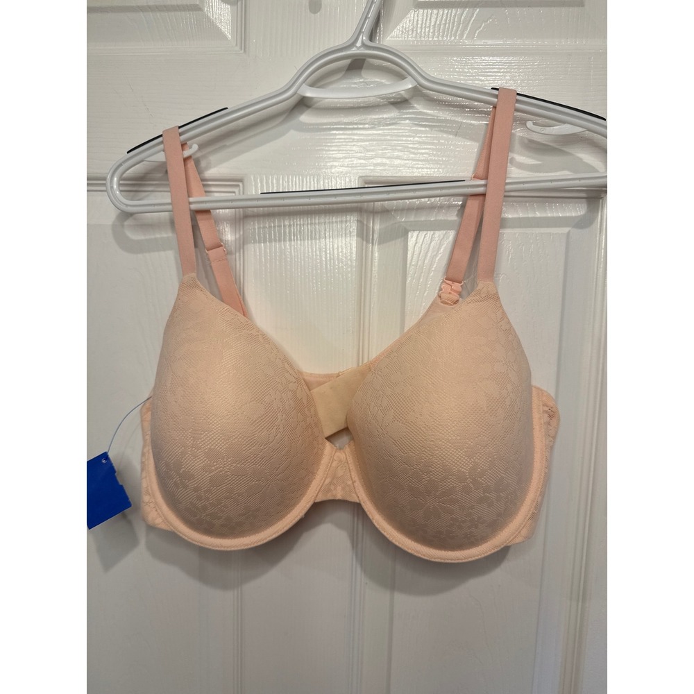 Old Navy Lightly Lined Everyday Bra Adjustable Straps Peach Lace 42C